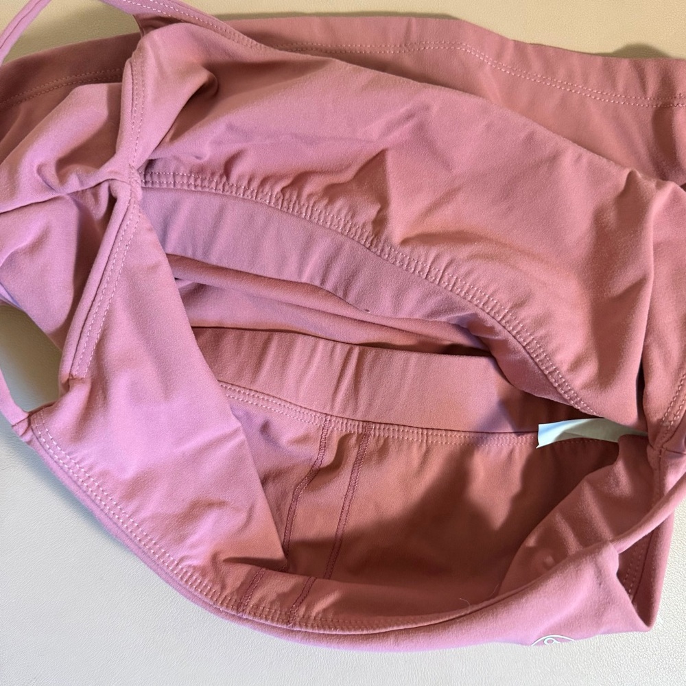Sacred Activewear Pink Scrunch Biker Shorts Set Size M Workout Gym Set Athletic - Picture 9 of 14